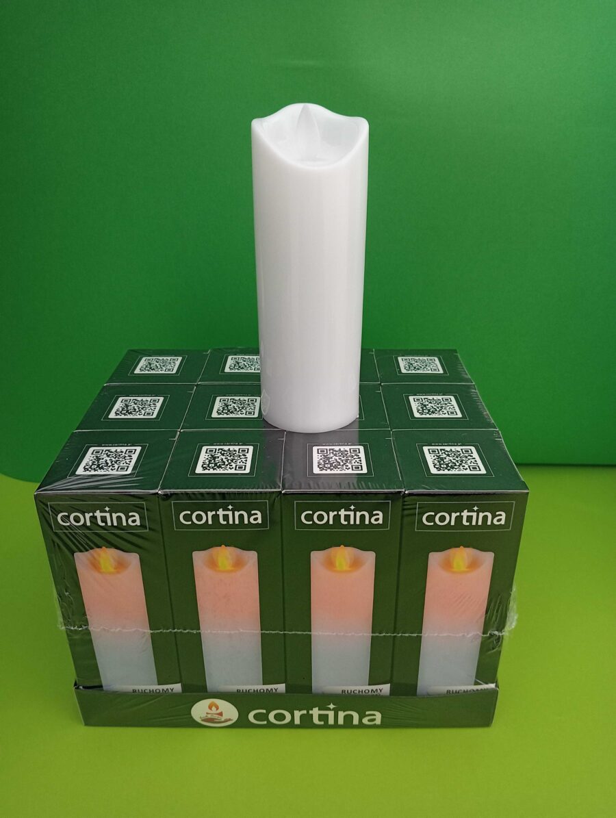 Świeca LED Cortina ruchomy płomień wysokość 15 cm