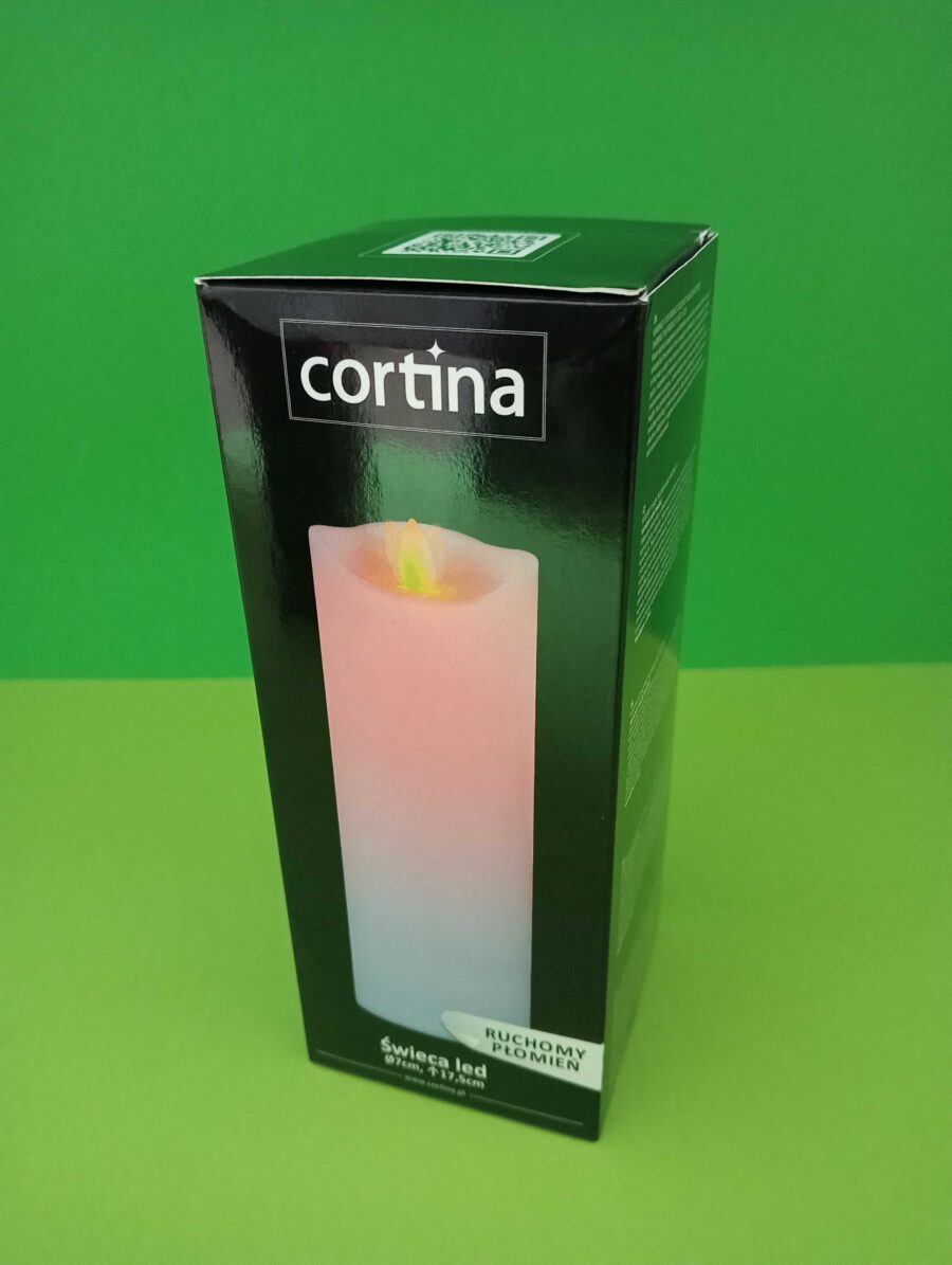 Świeca LED Cortina ruchomy płomień wysokość 17,5 cm